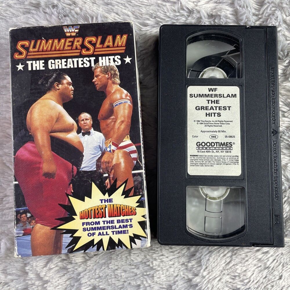 WWF SummerSlam The Greatest Hits (VHS, 1994) WWE Vintage 90s Yokozuna Lex Luger